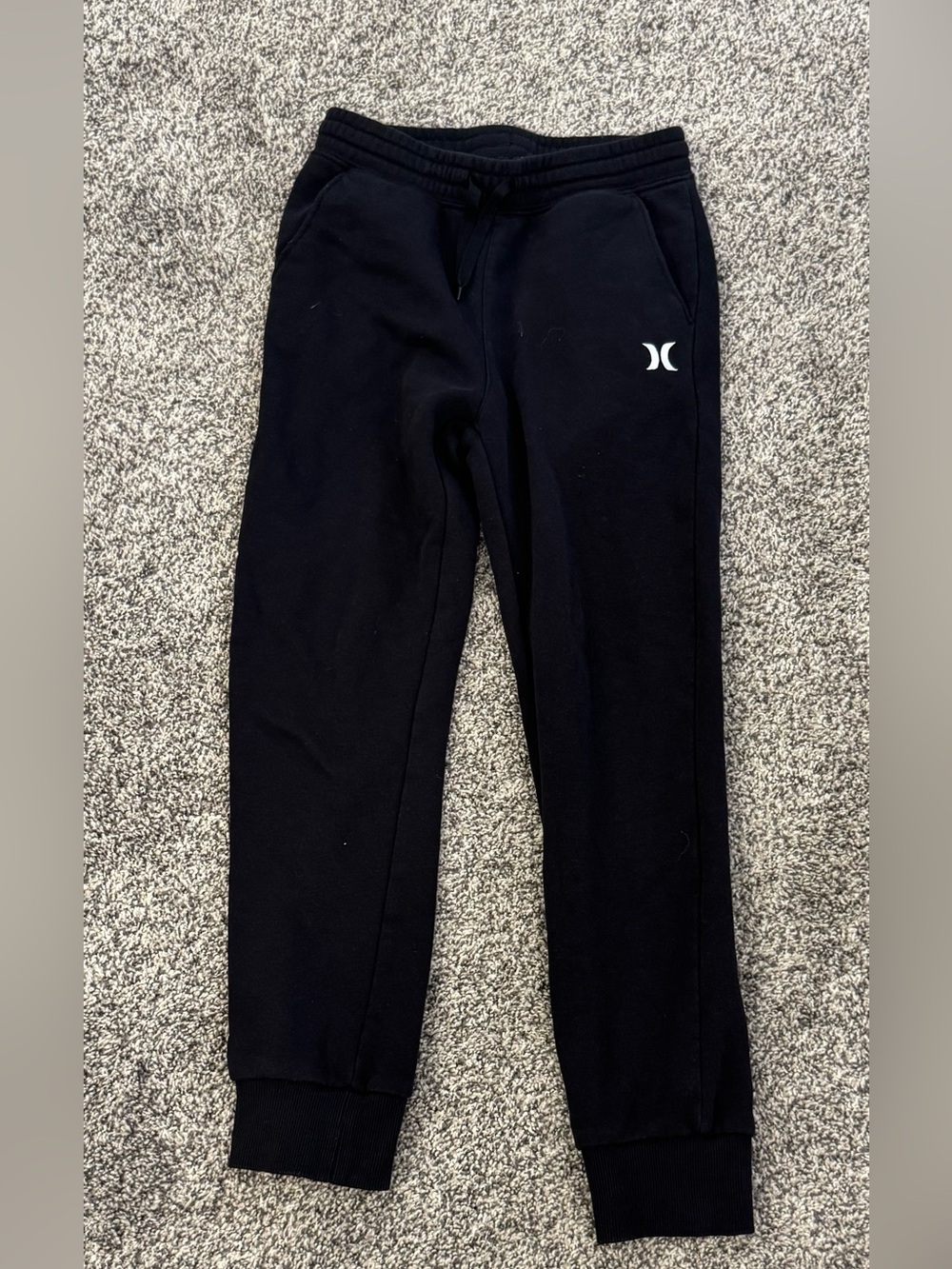 Hurley Black Kids Logo Joggers with Drawstring